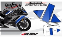 Front fender F1 black Graphic kit