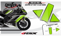Front fender F1 black Graphic kit