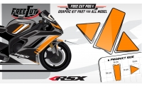 Front fender F1 black Graphic kit