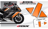 Front fender F1 black Graphic kit