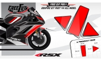 Front fender F1 black Graphic kit