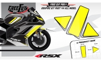 Front fender F1 black Graphic kit