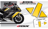 Front fender F1 black Graphic kit