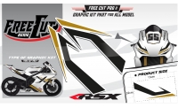 Tête de fourche Kit déco F1 blanc