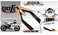 Tête de fourche Kit déco F1 blanc