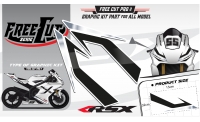 Tête de fourche Kit déco F1 blanc