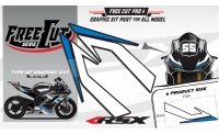 Head fork F1 black Graphic kit