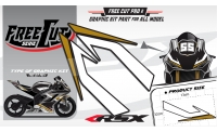 Head fork F1 black Graphic kit