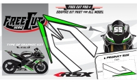 Head fork F1 black Graphic kit