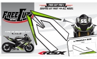 Head fork F1 black Graphic kit