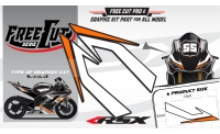 Head fork F1 black Graphic kit