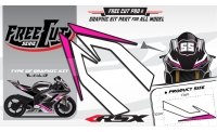 Head fork F1 black Graphic kit