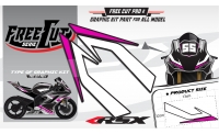 Head fork F1 black Graphic kit