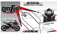 Head fork F1 black Graphic kit
