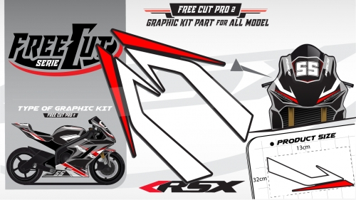 Head fork F1 black Graphic kit