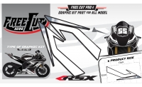 Head fork F1 black Graphic kit