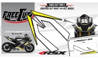 Head fork F1 black Graphic kit