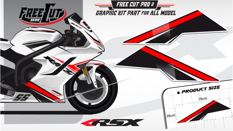 Low fairing F1 black Graphic kit