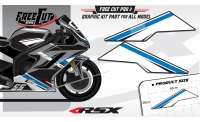 Low fairing F2 white Graphic kit