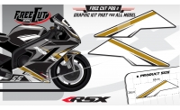 Low fairing F2 white Graphic kit