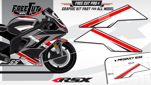 Low fairing F2 white Graphic kit