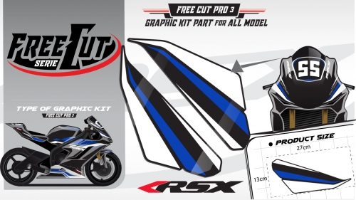 Head fork F3 black Graphic kit