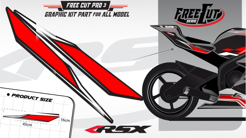 Rear seat F3 back Graphic kit