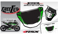 Rear seat F3 back Graphic kit