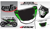 Rear seat F3 back Graphic kit