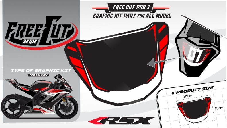 Rear seat F3 back Graphic kit