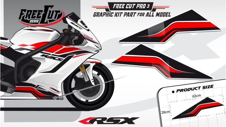 Low fairing F3 white Graphic kit