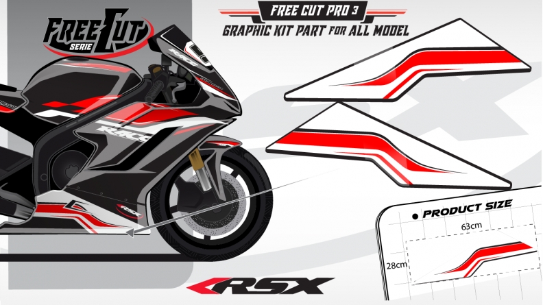 Low fairing F3 black Graphic kit