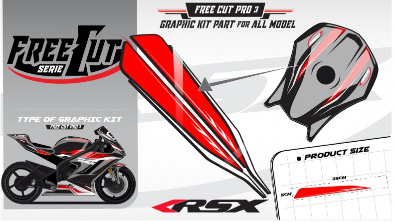 Fuel tank F3 black Graphic kit