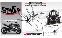 Head fork F4 black Graphic kit