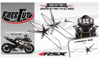 Head fork F4 black Graphic kit