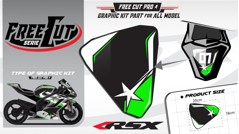 Rear seat F4 back Graphic kit