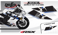 Low fairing F4 white Graphic kit