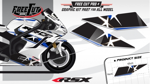 Low fairing F4 white Graphic kit