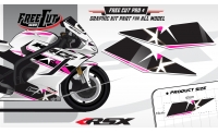 Low fairing F4 white Graphic kit