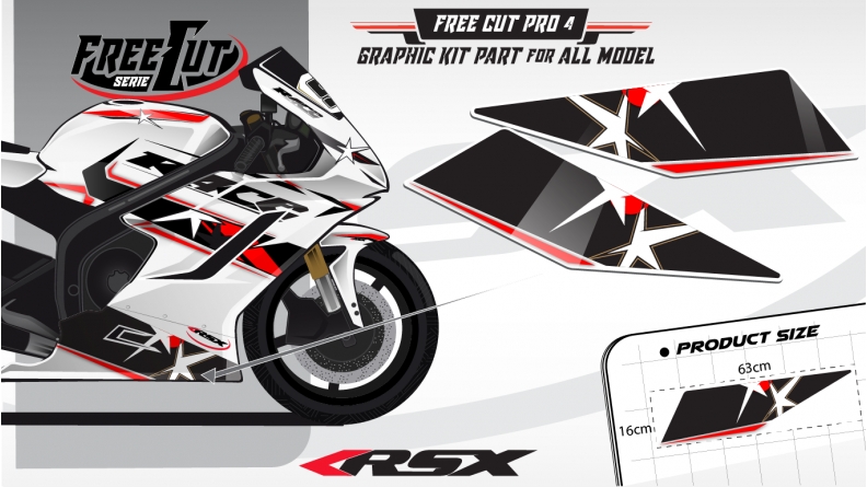 Low fairing F4 white Graphic kit