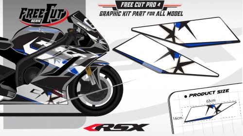 Low fairing F4 black Graphic kit