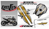 Fuel tank F4 black Graphic kit