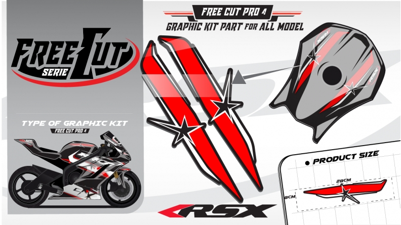 Fuel tank F4 black Graphic kit