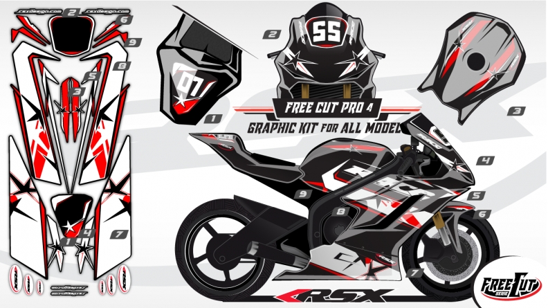 F4 Graphic kit FreeCut