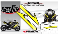 Tête de fourche Kit déco F5 noir