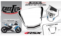 Coque arriere Kit déco F5 blanc