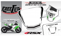Coque arriere Kit déco F5 blanc