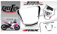 Coque arriere Kit déco F5 blanc