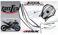 Fuel tank F5 black Graphic kit