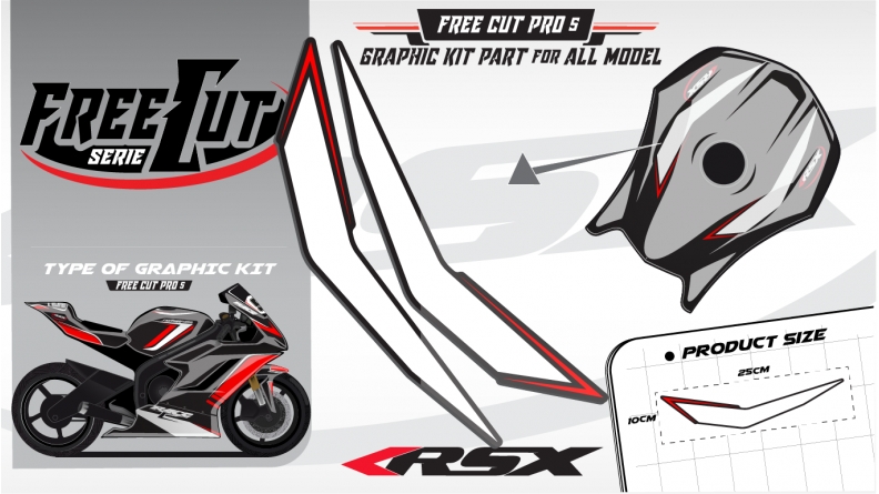 Fuel tank F5 black Graphic kit